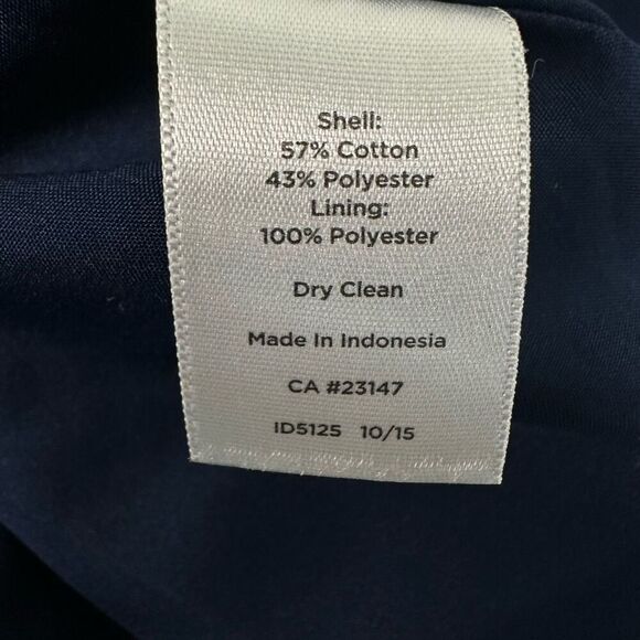 Talbots Navy Jacquard Textured Dress size 12 - Picture 5 of 5